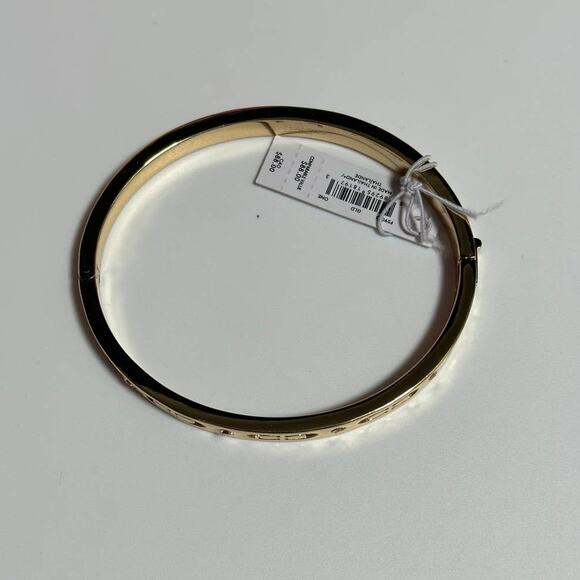 Coach Gold tone Kissing C Hinged Bangle Bracelet - Picture 3 of 9